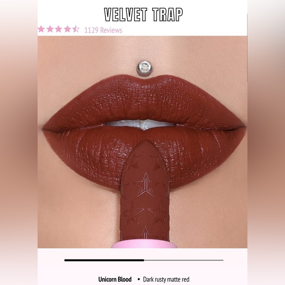 Brand New Jeffree Star Velvet Trap Lipstick in color Unicorn Blood